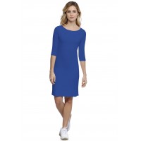 Robe col bateau doublée devant manches 3-4 en modal DORIS19