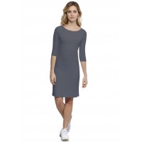 Robe col bateau doublée devant manches 3-4 en modal DORIS19