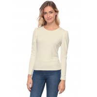Tee-shirt col rond avec manches froncées BOTANY