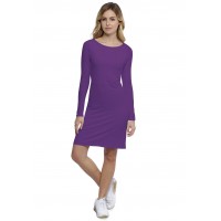 Robe col bateau doublée devant manches longues en modal DORIS20