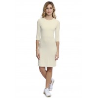 Robe ras du cou doublée devant manches 3-4 en modal KATIA19