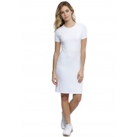 Robe ras du cou doublée devant manches courtes en modal KATIA18
