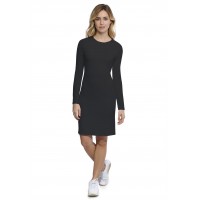 Robe ras du cou doublée devant manches longues en modal KATIA20