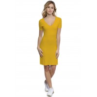 Robe col V devant et derrière manches courtes en modal VIVI18