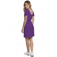 Robe col V devant et derrière manches courtes en modal VIVI18