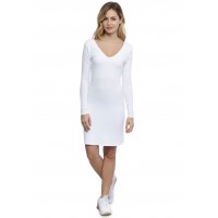 Robe col V devant et dos manches longues en modal VIVI20