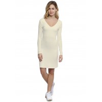 Robe col V devant et dos manches longues en modal VIVI20