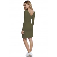 Robe col V devant et dos manches longues en modal VIVI20