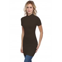 Tunique col montant manches courtes en modal PENNY13