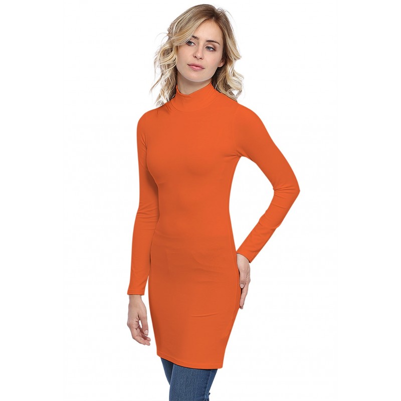 Tunique col montant manches longues en modal PENNY15 Tunique col montant manches longues en modal PENNY15